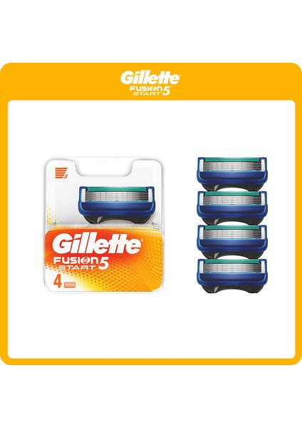 Gillette Fusion Start Yedek Tıraş Bıçağı 4’lü