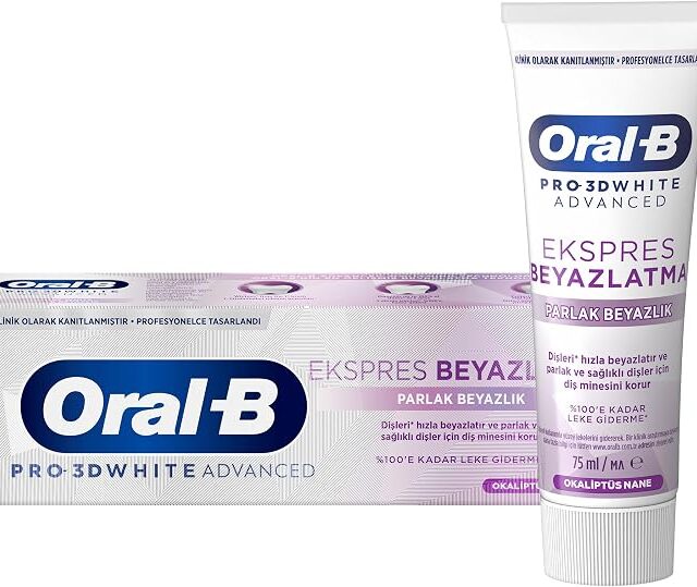 Oral-B 3D White Advenced Ekspres Beyazlatıcı Parlak Diş Macunu 75 Ml