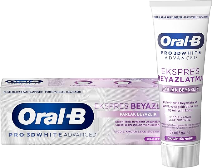 Oral-B 3D White Advenced Ekspres Beyazlatıcı Parlak Diş Macunu 75 Ml
